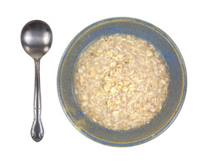 Oatmeal with spoon