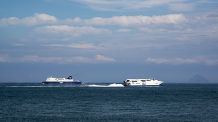 Ferries on the Irish Sea