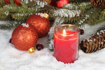 Red Christmas Candle