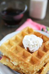 Waffles for breakfast