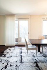 interior luxury apartment, beautiful dining room
