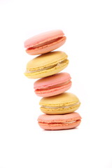 Stack of macaron cakes.