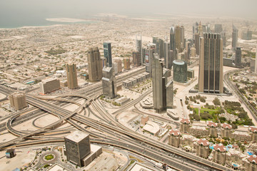 Naklejka na ściany i meble Verkehrsknoten Dubai City