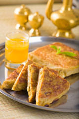 mutabbaq a popular arab ramadan food where bread if stuffed with