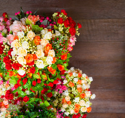flower and wood background