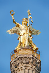 Fototapeta na wymiar Closeup image of the Victory Column, Berlin