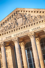 The front of the Reichstag building