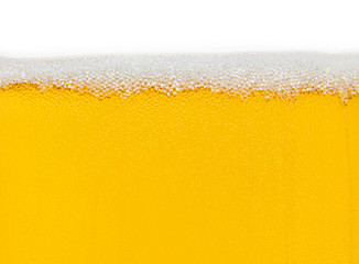 Close-up of beer and foam