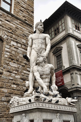 Statue of Hercules and Caco of Baccio Bandinelli Florence, Italy
