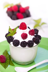 FRozen yogurt with berries