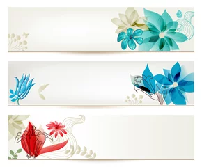 Wall murals Abstract flowers Beauty flower banners