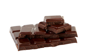 Pieces of broken chocolate