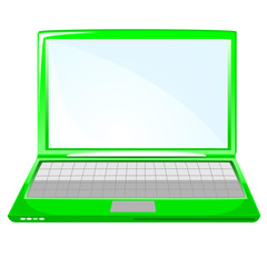 Laptop, vector illustration