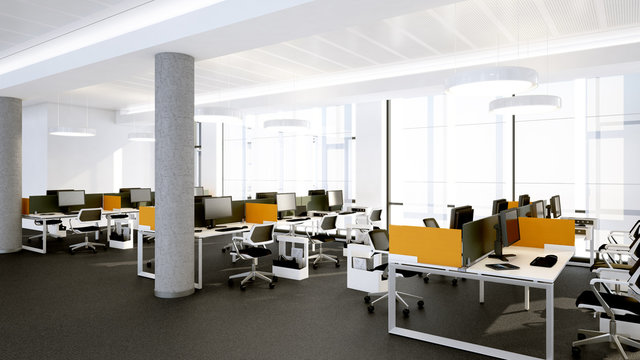 Moderne Arbeitsplätze - modern open workspace