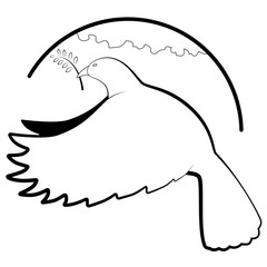 flying dove of peace