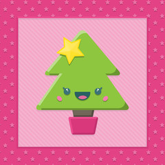 Cartoon Kawaii Christmas Tree