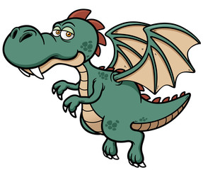 Vector illustration of dragon cartoon