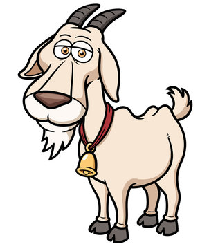 Vector illustration of Goat Cartoon