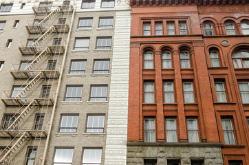 Fototapeta na wymiar Brick Building Facades
