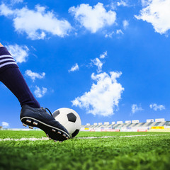 foot shooting football