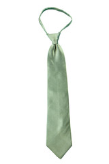 Green stripe fancy necktie isolate