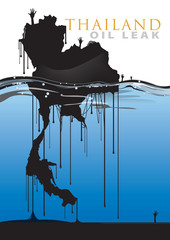Naklejka premium Thailnad Oil Leak