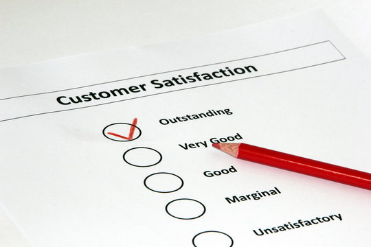 Customer Satisfaction Survey Outstanding Red Tick