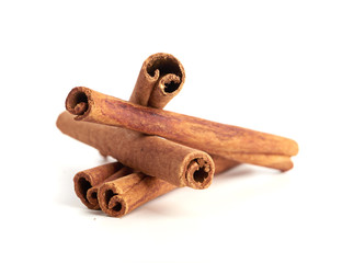 cinnamon isolated on white background