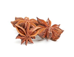 star anise isolated on a white background
