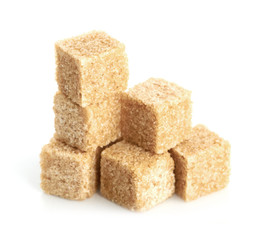 Brown cane sugar cubes