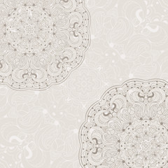 Beautiful arabesque lace pattern background vector
