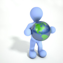 Person Holding Earth