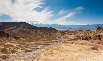The death valley under a blue sky