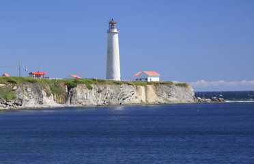 Fototapeta na wymiar Cap des Rosiers Lighthouse, Gaspesie, Quebec, Canada