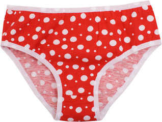 Elegant polka-dot panties isolated on white