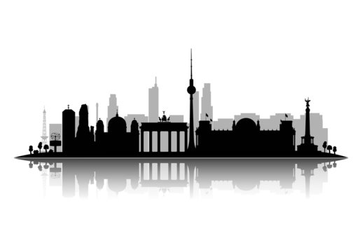 Berlin Skyline - Silhouette detalliert