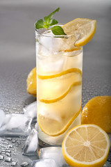 homemade lemonade from freshly squeezed lemon
