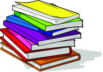 Pile of Colorful Books