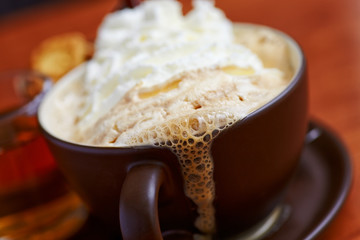 Foam on coffee