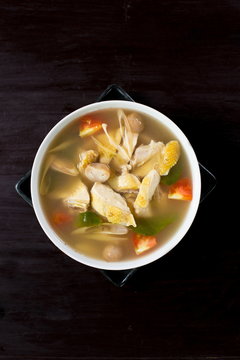 spicy chicken and herbal soup