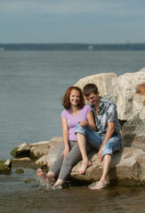 Man and woman on the beach