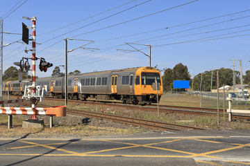 Naklejka premium Railway crossing in Brisbane