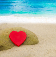 Heart shape on the beach
