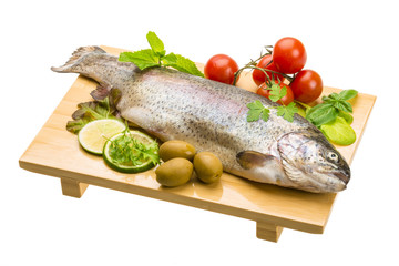 Fresh raw rainbow trout
