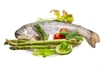 Fresh raw rainbow trout