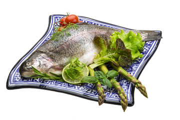 Fresh raw rainbow trout