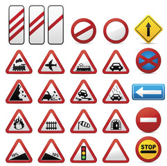 Road signs .Vector