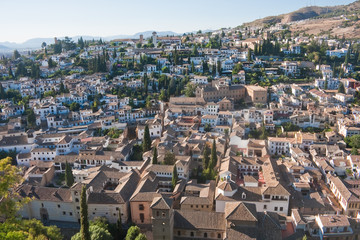 Fototapeta na wymiar Hiszpania. Granada. Widok z pałacu Alhambra