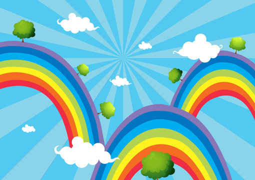 Three rainbows