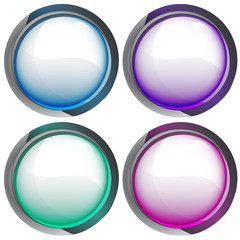 isolated colorful webdesign button series vector